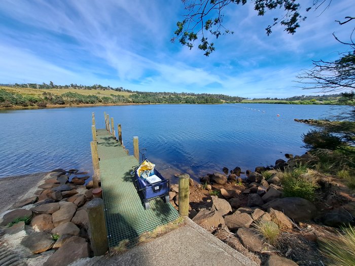 Lake Trevallyn boat ramp water sample site