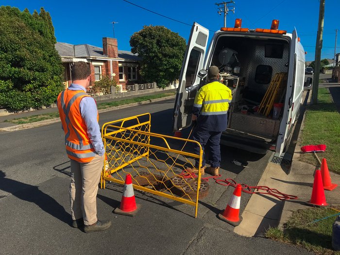 Pipes in the Greater Launceston area were inspected using CCTV.